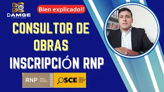 Inscripción como consultor y ejecutor de obra OSCE  - RNP | Paso a paso | 2024