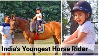 3 Year Old Rajeshwari is India's Youngest Horse Rider at PP Savani Riding School