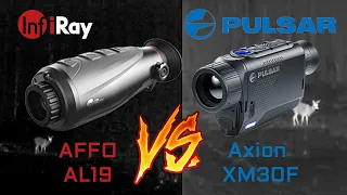 InfiRay AFFO AL19 vs Pulsar Axion XM30F – termovizinio vaizdo palyginimas