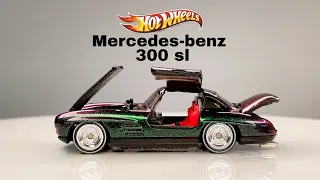 CUSTOM HOT WHEELS MERCEDES BENZ 300 SL FULLY OPENING DOORS