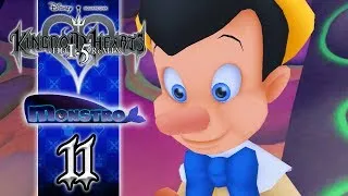 Kingdom Hearts 1.5 HD ReMIX (English) Walkthrough - KH Final Mix Proud Mode Part 11: Monstro | Pinocchio & Parasite Cage Boss Battle PS3 Gameplay KHFM