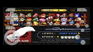 todos los personajes de casillas de Super smash remix