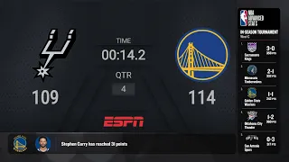 San Antonio Spurs @ Golden State Warriors | NBA In-season Tournament on ESPN Live Scoreboard