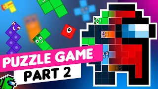 Numberblocks Puzzle Game Animation - Part 2 (feat. Among Us)