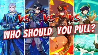 NEUVILLETTE / WRIOTHESLEY / HU TAO / VENTI - Who Should You Pull For In Genshin Impact 4.1 Banners