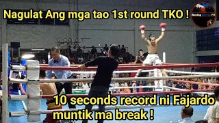 Isang suntok lang binigay tapos agad ! muntik na ma break ang 10 seconds ni Fajardo