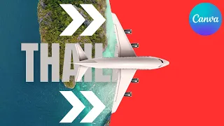 Travel Intro Animation using Text Reveal Effect in Canva | No Cut Tutorial