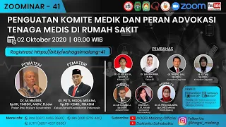 Zoominar 41: Penguatan Komite Medik dan Peran Advokasi Tenaga Medis di Rumah Sakit