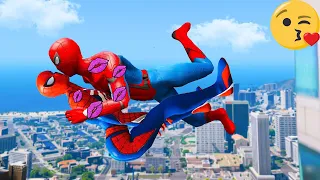 HOMEM ARANHA BEIJOU A SUA NAMORADA NO AR no GTA 5