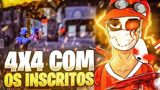 FREE FIRE AO VIVO ! X1 DOS CRIA E 4X4 6x6 JOGANDO COM OS INSCRITOS🔥RANKED !🔥SUBINDO NA RANK🔥 🔥