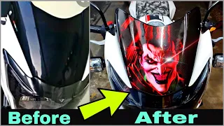 TVS Apache RTR 160 bs6 Joker Edition modification | TVS Apache RTR model visor wrap joker edition |