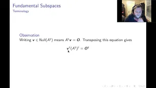 The Four Fundamental Subspaces: Part 1/5 "Fundamental Subspaces"