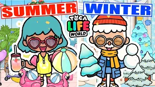 TOCA BOCA 🥶 WINTER vs SUMMER 🥵 HOUSE IDEAS 🏡 TOCA LIFE WORLD