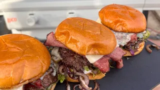 Pastrami smash burgers on the new loco cookers griddle