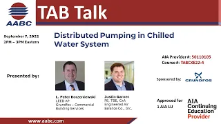 TAB Talk: Distributed Pumping in Chilled Water Systems