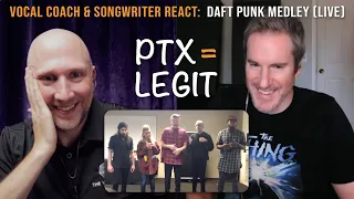 Vocal Coach & Songwriter React to Pentatonix - Daft Punk Medley (live) | Song Reaction & Analysis