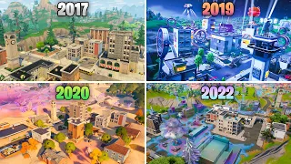 Evolution of The Entire Tilted Towers in Fortnite (2017 - 2023)