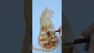 Котик риженький, малюємо кавою | A red-haired cat, painted with coffee