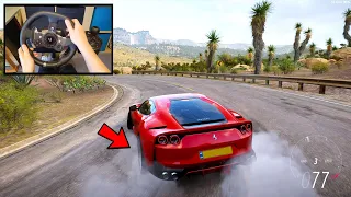 Forza Horizon 5 Drifting Ferrari 812 Superfast l Logitech G920 Steering wheel + shifter Gameplay