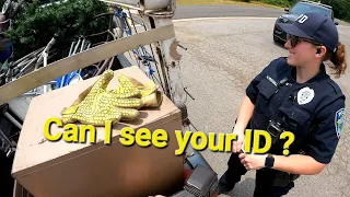 Dumpster Diving-Street Scrapping.  We got caught by the Police!