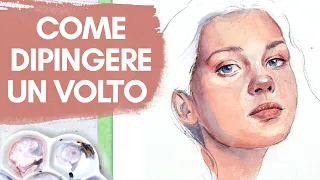 Come DIPINGERE UN VOLTO ad acquerello 🎨 TUTORIAL