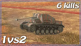 #WoTBlitz 1v2 / Marder II / 6 frags / 1.7k dmg