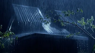 ⚡ Strong Rain Thunderstorm Sounds for Sleeping | Heavy Rain & Intense Thunder on Old House at Night