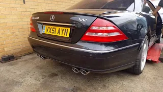 Mercedes Benz CL600 V12 W215 Standard Exhaust Vs AMG Straight Pipe Exhaust