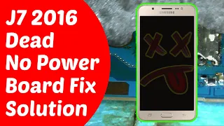 How to Fix Samsung J7 2016, J710, No Power, Won't Turn On, Won't Charge, Short circuit, Board Repair