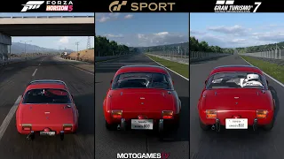 Forza Horizon 5 vs GT Sport vs Gran Turismo 7 - Toyota Sports 800 Sound Comparison