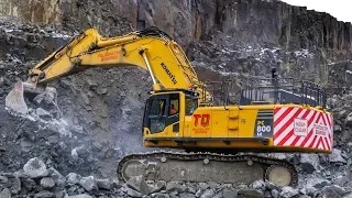 Mining spec Komatsu PC800LC Excavator Working in a Quarry