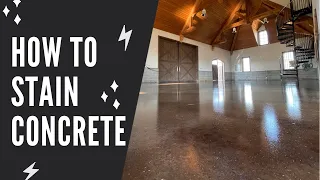 How to Stain Concrete Floors for a Barndominium