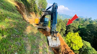 YOU WON'T BELIEVE This INSANELY Dangerous Mountain Road Built By One Excavator | Excavator Planet