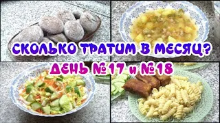 Сколько тратим на продукты в месяц? Дни 17 и 18/ Шоколадное печенье/ рассольник за 15 минут)