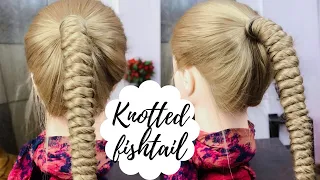 HOW TO - KNOTTED FISHTAIL BRAID PONYTAIL हिंदी में