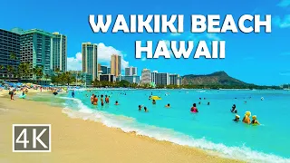 [4K] Waikiki Beach in Honolulu Hawaii - Walking Tour