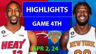 Miami Heat vs New York Knicks 4TH Qtr APR 2,2024| NBA Season