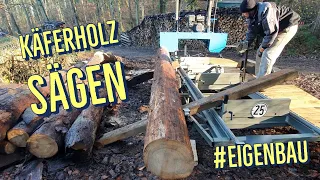 Vom Stamm zum Schnittholz: Fichte einschneiden // From log to lumber: spruce on my DIY sawmill