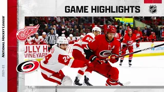 Red Wings @ Hurricanes 12/16/21 | NHL Highlights