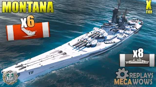 Montana 6 Kills & 203k Damage | World of Warships Gameplay 4k