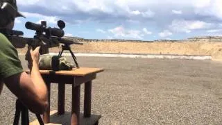 Sniper training, shooting running targets 7mm - 300 Win Mag 100 yards
