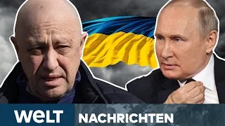 ÜBERRASCHENDE ÄUßERUNGEN: Wagner-Chef Prigoshin fordert Putin auf, Krieg zu beenden | WELT STREAM