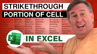 Excel - Strikethrough a Portion of a Cell in Excel - Episode 547