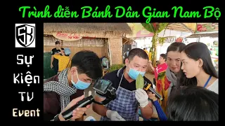 Trình diễn làm bánh lá mít làng bột Sa Đéc, Đồng Tháp trong lễ hội Bánh dân gian Nam Bộ tại Cần Thơ