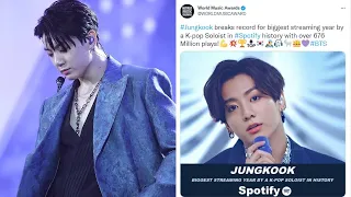 BTS's Jungkook breaks record for biggest streaming year by a K-pop soloist in sportify