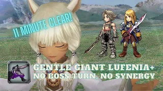 [DFFOO GL] No Boss Turn (Confuse & Para), No Synergy - Guy Lost Chapter (Gentle Giant) Lufenia+