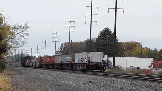 NS 1181 leads a short intermodal train in Robesonia, PA (261)