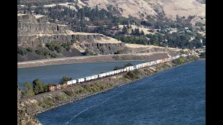 American trains - BNSF & UP - Columbia River - The Dalles - September 2012