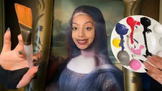 ASMR~ Mona Lisa paints your face (you are my canvas) 🎨