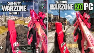 Warzone Mobile Vs Warzone 2.0 PC | Weapon Inspection Side by Side Comparison